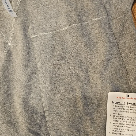Lululemon Mudra SS Sweatshirt Size 4 - Picture 4 of 8